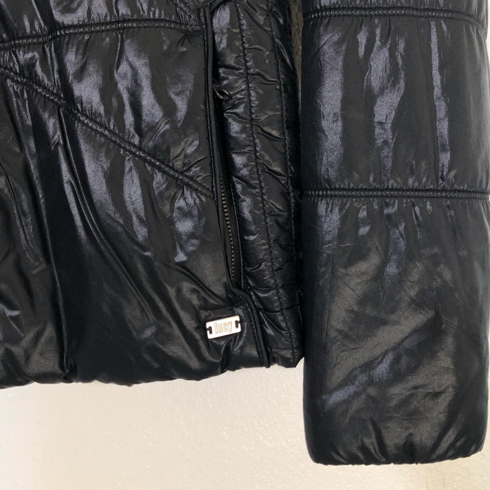 Black Puffer Jacket. Size Small - Picture 3 of 5